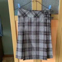 COMME CA ISM チェック柄プリーツスカート M