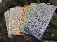 ボンボンドロップシール5枚　コットンパフィ1枚