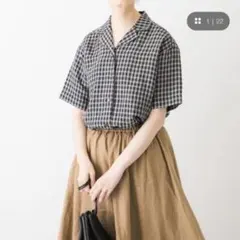 マーガレットハウエル ラージチェック リネンシャツ 菊池亜希子 - メルカリ