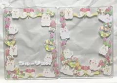 67 【匿名配送】　硬質ケース　デコ　シール トレカデコ　韓国　ピンク