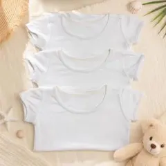 ユニクロ ベビー メッシュ肌着 半袖 100cm 3枚セット 白 インナー
