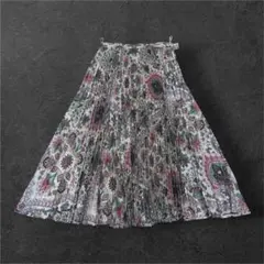 ETRO エトロ ペイズリー プリーツロングスカート 38のサムネイル