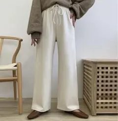 ⭐︎BLATE 美上質ラフワイドパンツ　エクリュ　ラフパン⭐︎