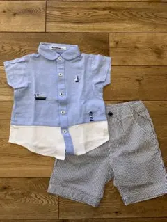 familiar シャツとパンツセット 90cm