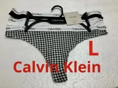 L-54 Calvin Klein⭐️ギンガムチェック Tバック 3枚組 Lサイズ