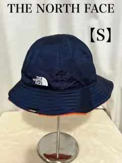 ノースフェイス リバーシブル バケットハット ハット ネイビー オレンジ S