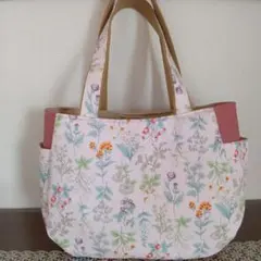 花柄トートバッグ ピンク系