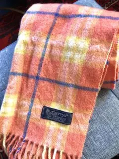 Burberry's 100%カシミヤ マフラー オレンジ系