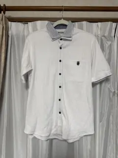 MEN'S MELROSE ポロシャツ ホワイト ストライプのサムネイル