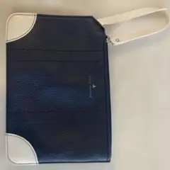 GLOBE TROTTER ポーチ ネイビー×ホワイトのサムネイル