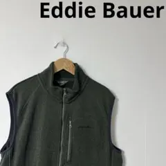 美品！【Eddie Bauer　エディーバウアー】フリースベスト　グリーン