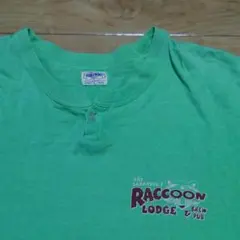 DUBLLE WORK ヘンリーネック Tシャツ 黄緑 ラクーンのサムネイル