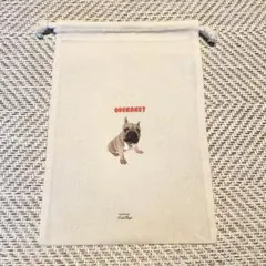 【フレンチブルドッグ】オリジナルイラスト　巾着　Lサイズ　プレゼントにも◎