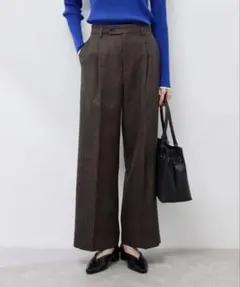 ROPÉ PICNIC スリートーンツイードワイドパンツ　ブラウン　Mサイズ