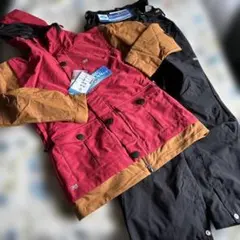 新品スノーボードウェア 赤茶 コンビネーション