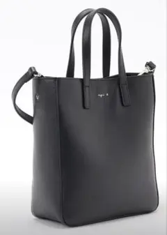 ★未使用品★agnes b. 黒 2wayショルダーバッグ ストラップ付