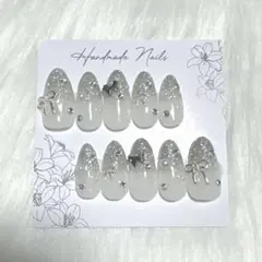 ネイルチップ 乳白色 フレンチガーリー ワンホン 韓国 地雷系 量産型 スナ系