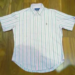 Ralph Lauren 半袖シャツ ピンク ストライプ