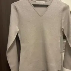 MOLLEY'S シルバー系 Vネックセーター 36