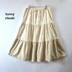 Sunny clouds コットン 100% ティアードスカートSIZE LL