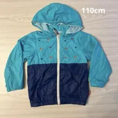 ミキハウス　プッチーくんウインドブレーカー　青　110cm
