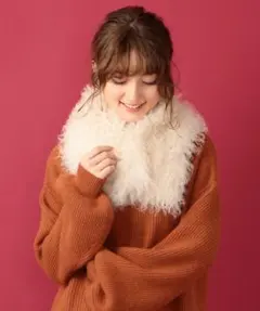 DEICY ティペット リアル ファー オフホワイト