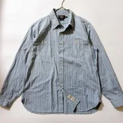 XL✨マチ有 RRL ラルフローレン ブルーストライプ ワークシャツ 大きい