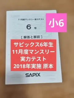 2025年最新】サピックス 11月マンスリーの人気アイテム - メルカリ