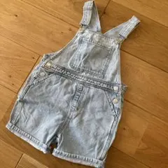 ZARA デニムショートオーバーオール 104