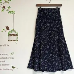 マジェスティックレゴン/水玉 ドット柄 ロングフレアスカート ポケット 裏地あり