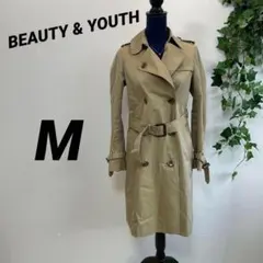 【BEAUTY & YOUTH】トレンチコートM 腰ベルト おしゃれ ベージュ