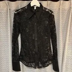 H&M 総レース ブラウス XS