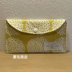 マルチケース　通帳ケース　ハンドメイド　北欧　サークルフラワー柄