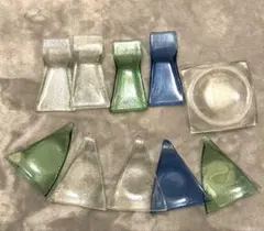 ガラス皿セット 10点セット　白　緑　青　まとめ売り