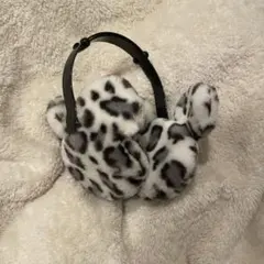 ヒョウ柄 耳あて ディズニー イヤーマフ 灰色