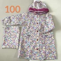 アンパンマン 水彩お花総柄レインコート 100