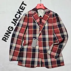 ♂新品・テーラードジャケット【RING JACKET】チェック柄 48 - メルカリ