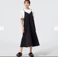 GU バックリボンキャミソールワンピース