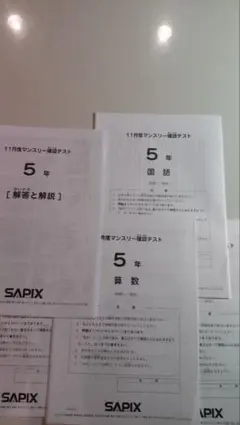 最新！原本！未使用！2024年サピックス 5年　11月度マンスリー　解答用紙付 2025年最新】サピックス 5年 11月の人気アイテム - メルカリ