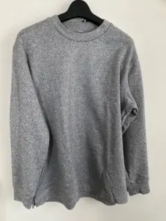 こ*様 UNIQLO ソフトニットフリースクルーネックT　GRAY　XL