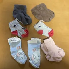 ベビー靴下 7足セット グレー ブラウン ピンク 水色　サイズいろいろ