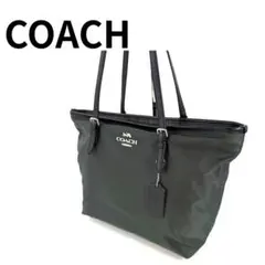 COACH コーチ　ナイロントートバッグ　カーキ