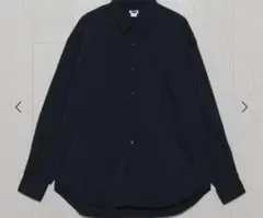 ＜H＞ナイロンワッシャー エアリーレギュラーカラーシャツ navy S