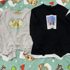 グレーと黒のトレーナー2点セット