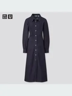 UNIQLO U ユニクロ ユー デニム ロング シャツ　ワンピース M
