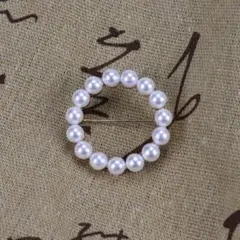 パールサークルブローチ フォーマル かわいい 上品 北欧 卒園式 卒業式