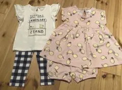 女の子服 レモン柄セットアップ 4枚セット