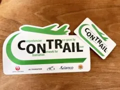 JAL コントレイルCONTRAIL ロゴステッカー　２枚セット