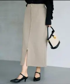 15.LAVEANGE　ロングタイトスカート ベージュのサムネイル