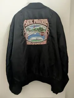 Harley-Davidson MA-1ジャケット 黒 刺繍 キルティング